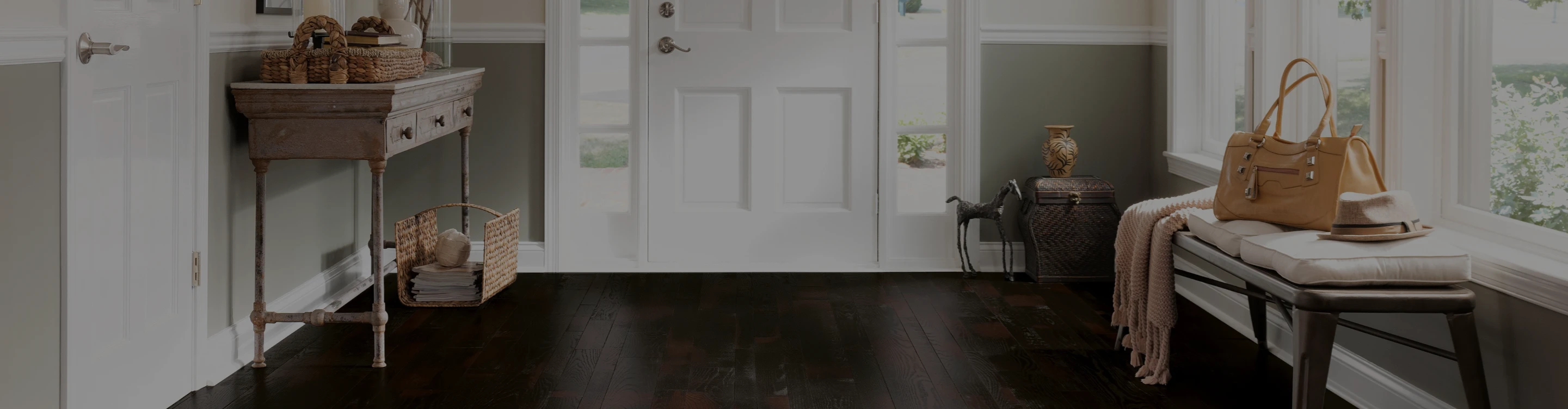 Oak flooring entryway 