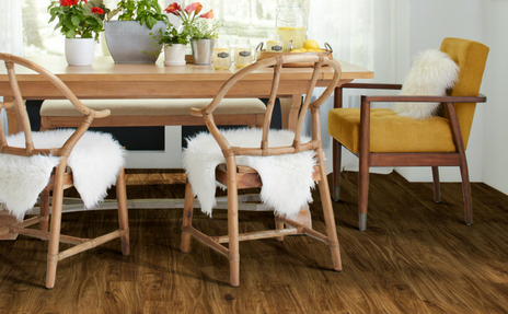 luxury vinyl plank LVP in dining room