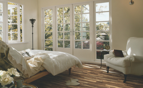 luxury vinyl plank LVP in bedroom
